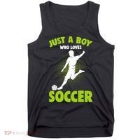 Just A Boy Who Loves Soccer Player Tank Top thumb 0