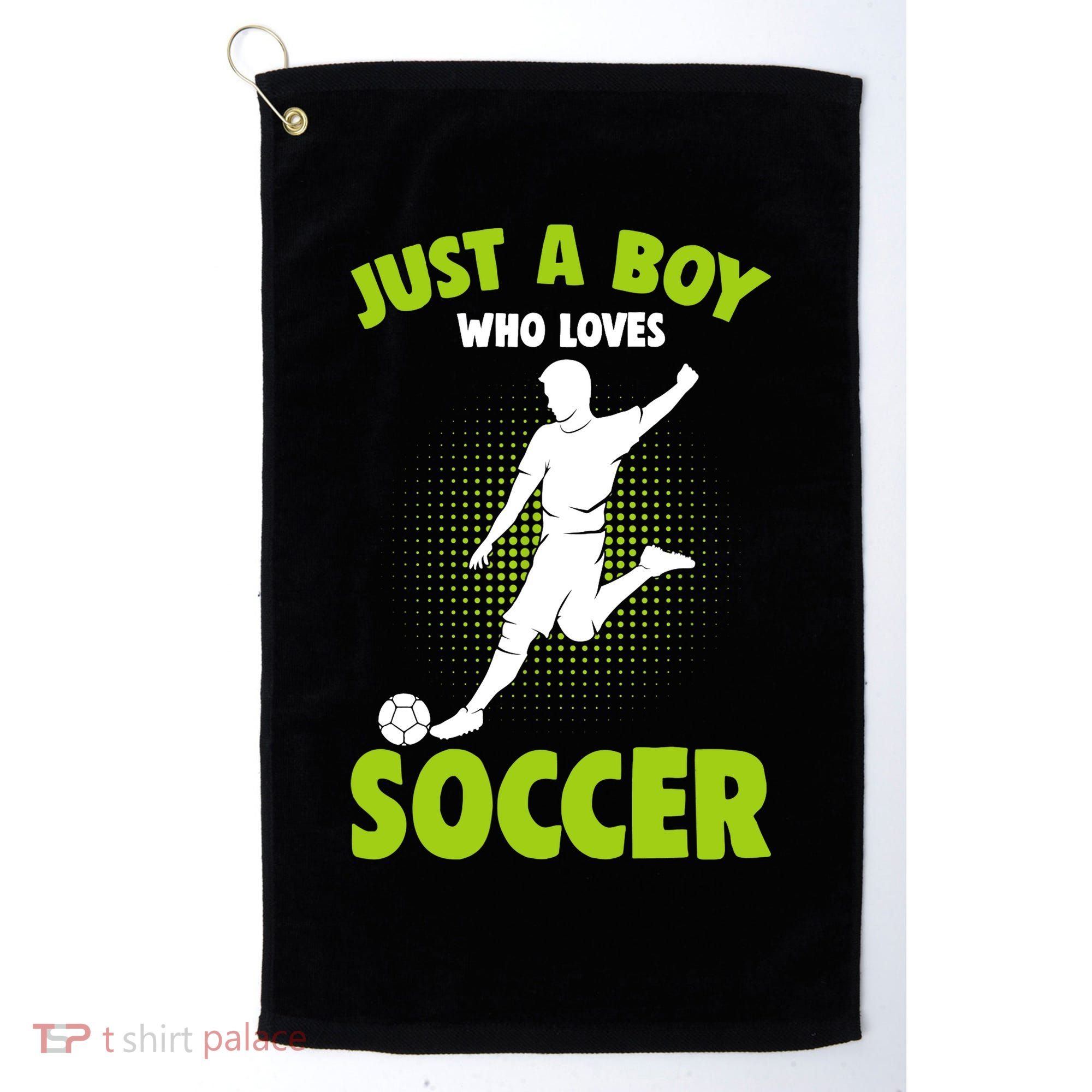 Just A Boy Who Loves Soccer Player Golf Towel