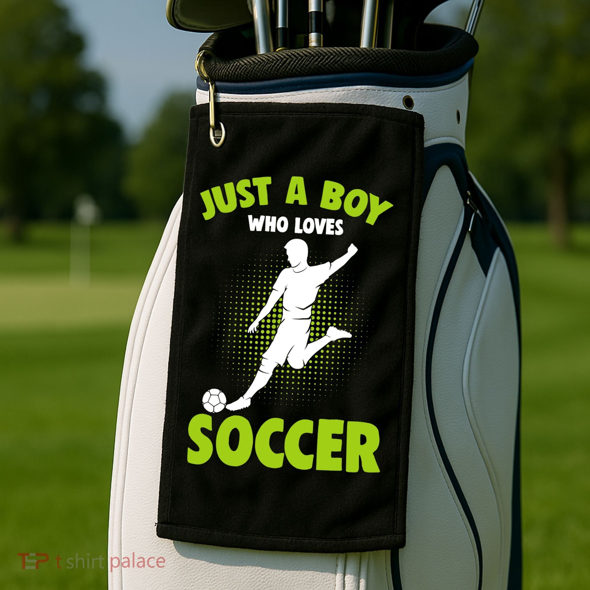 Just A Boy Who Loves Soccer Player Golf Towel