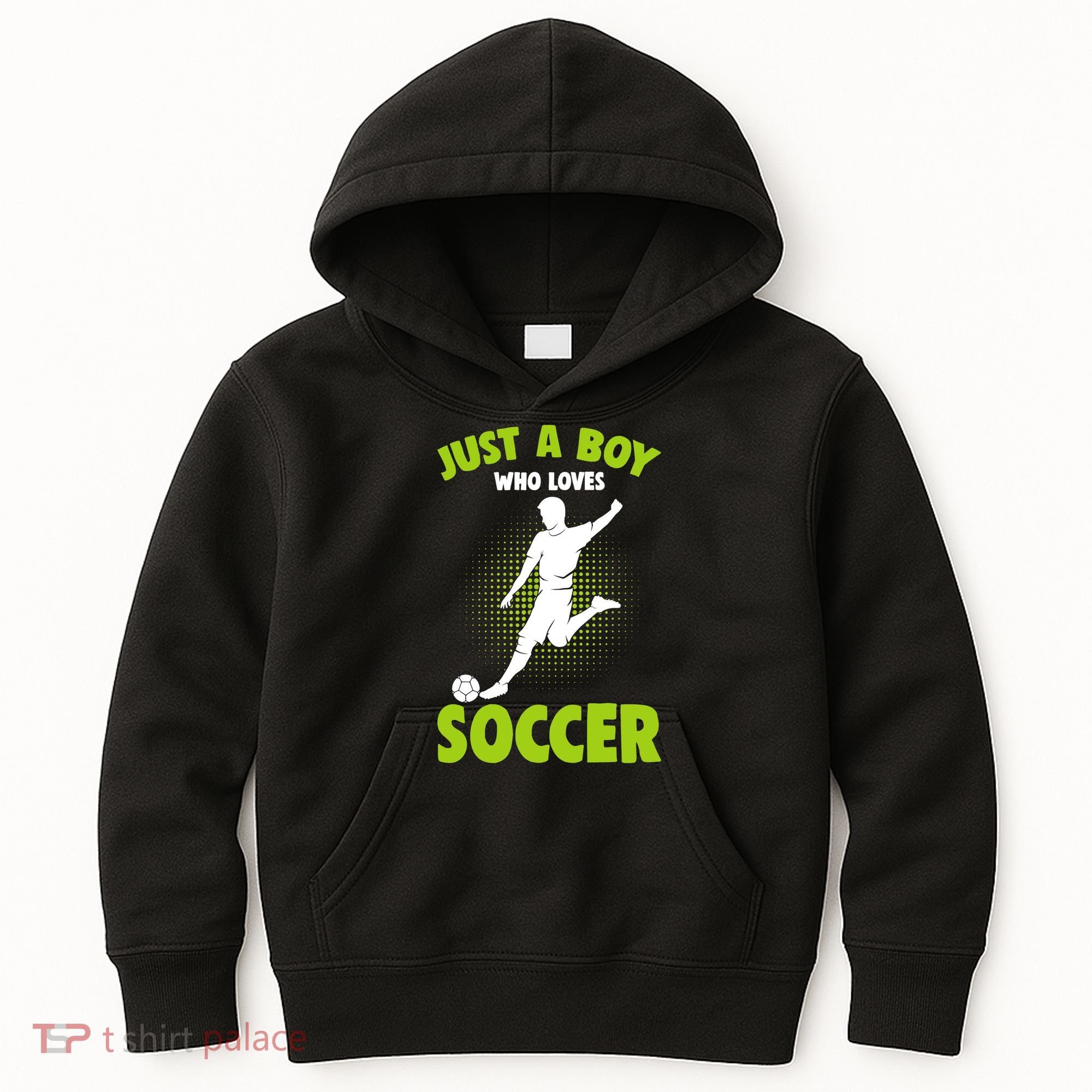 Just A Boy Who Loves Soccer Player Kids Hoodie