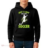 Just A Boy Who Loves Soccer Player Kids Hoodie thumb 4