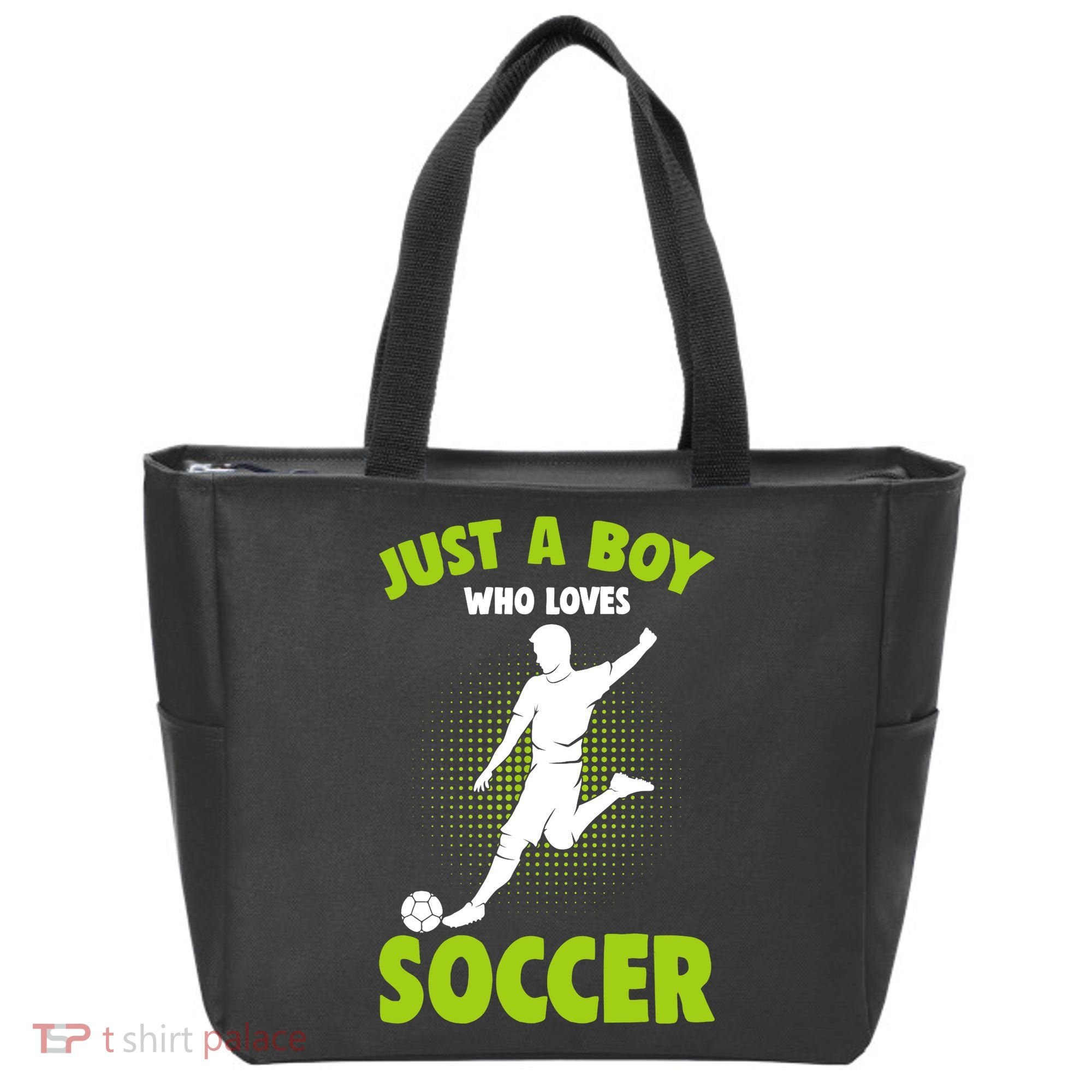 Just A Boy Who Loves Soccer Player Tote Bag