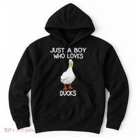 Just A Boy Who Loves Ducks Lover Gifts Duck Owner Hoodie thumb 0