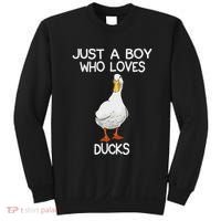 Just A Boy Who Loves Ducks Lover Gifts Duck Owner Sweatshirt thumb 0