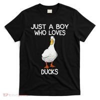 Just A Boy Who Loves Ducks Lover Gifts Duck Owner T-Shirt thumb 0