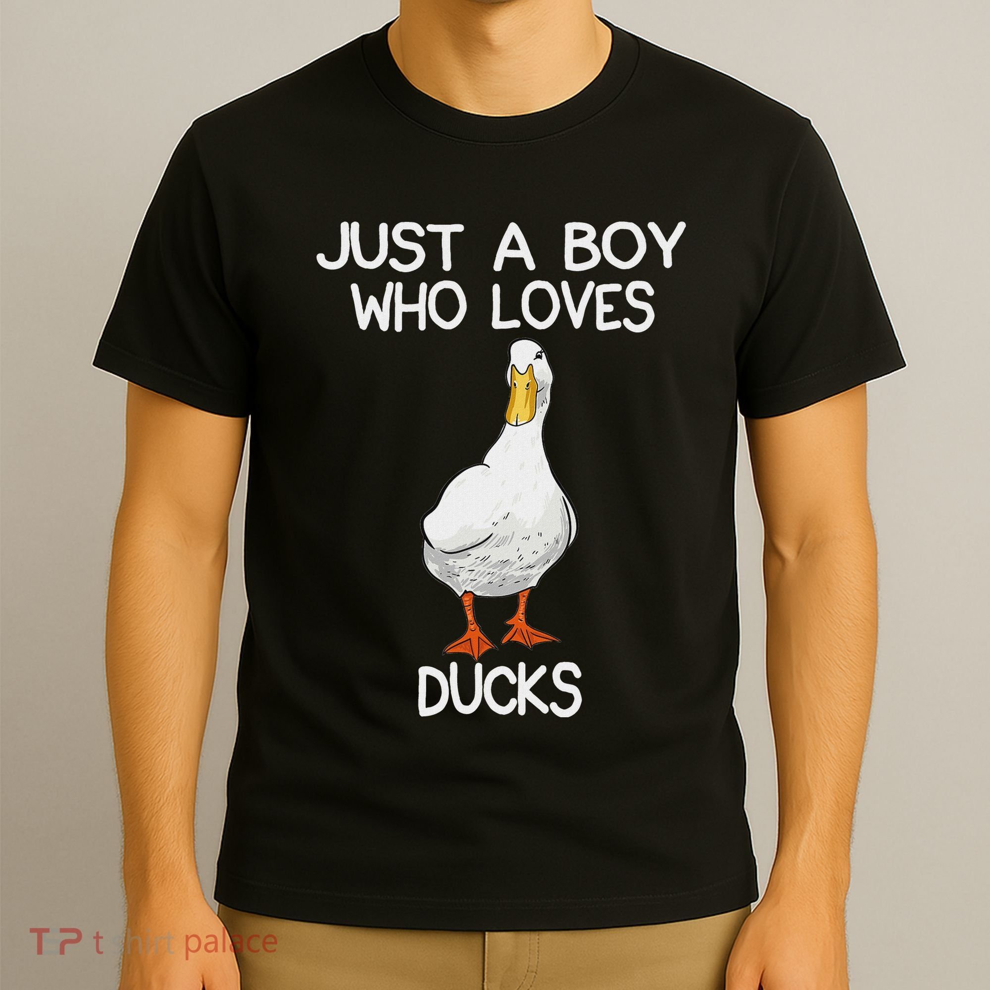 Just A Boy Who Loves Ducks Lover Gifts Duck Owner T-Shirt