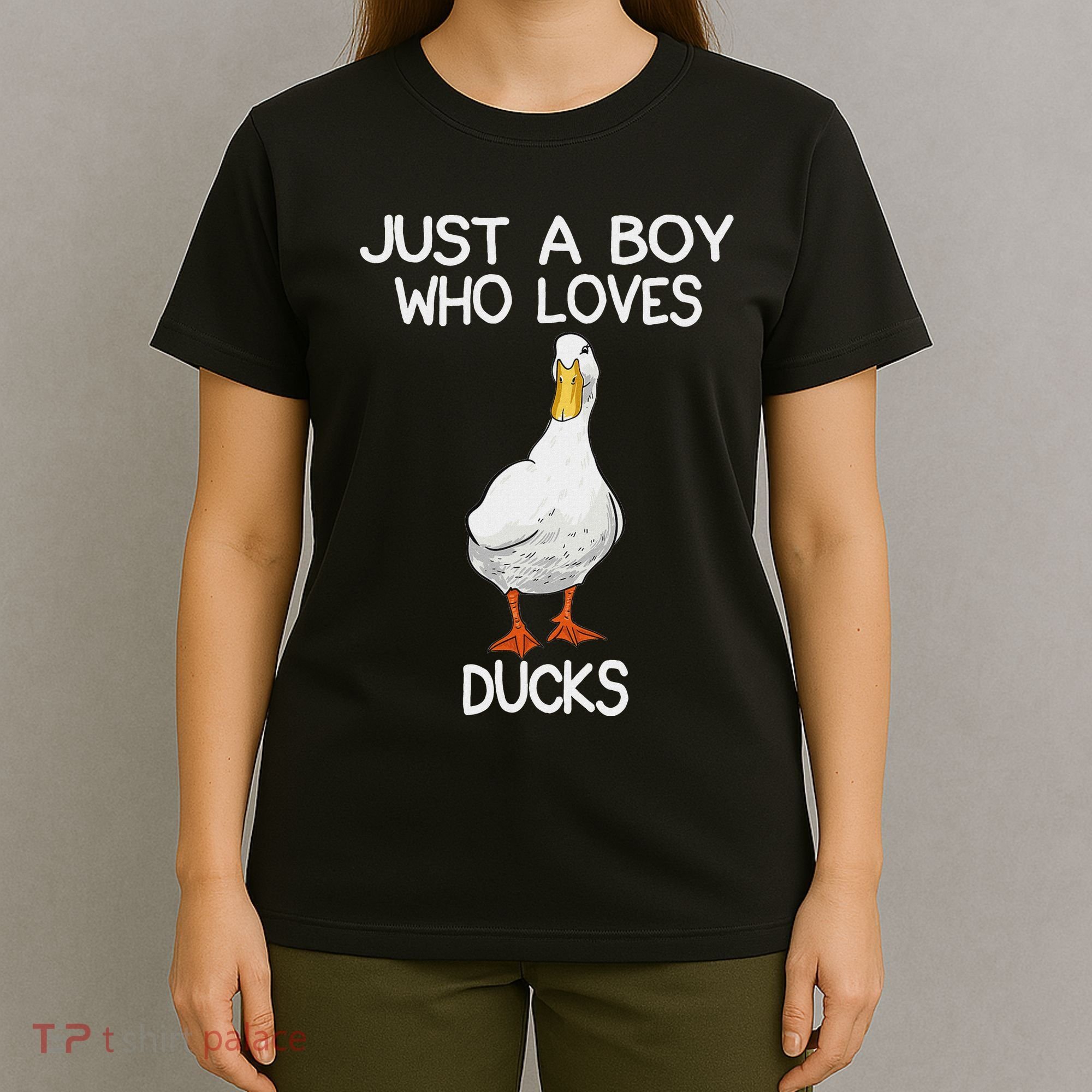 Just A Boy Who Loves Ducks Lover Gifts Duck Owner T-Shirt