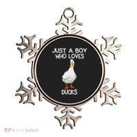 Just A Boy Who Loves Ducks Lover Gifts Duck Owner Ornament thumb 0
