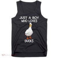 Just A Boy Who Loves Ducks Lover Gifts Duck Owner Tank Top thumb 0