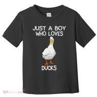 Just A Boy Who Loves Ducks Lover Gifts Duck Owner Toddler T-Shirt thumb 0