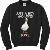 Just A Boy Who Loves Ducks Lover Gifts Duck Owner Kids Sweatshirt thumb 0