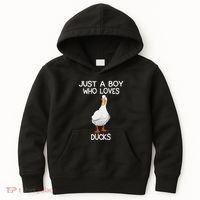 Just A Boy Who Loves Ducks Lover Gifts Duck Owner Kids Hoodie thumb 0