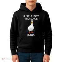 Just A Boy Who Loves Ducks Lover Gifts Duck Owner Kids Hoodie thumb 4