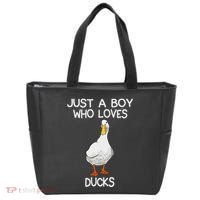 Just A Boy Who Loves Ducks Lover Gifts Duck Owner Tote Bag thumb 0