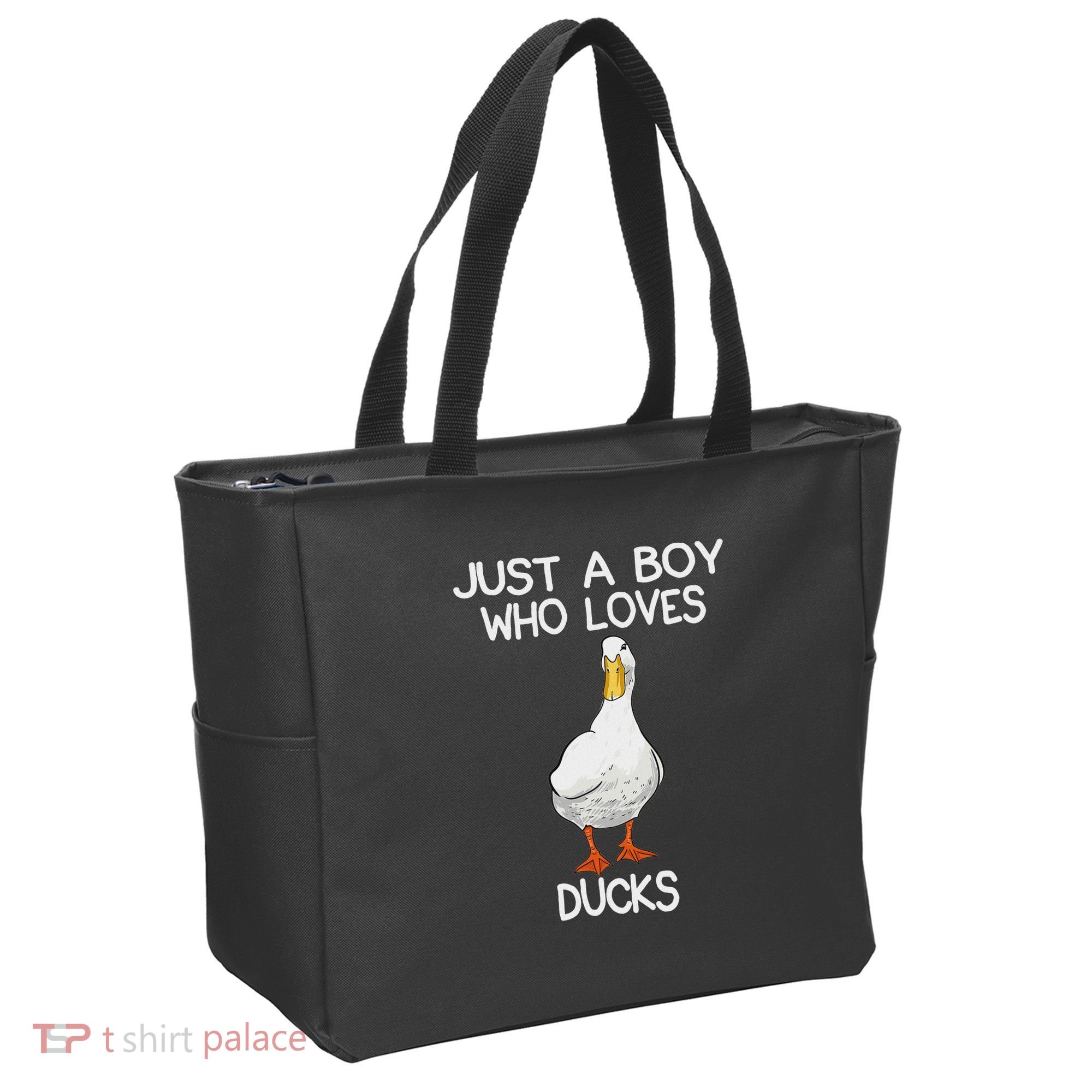 Just A Boy Who Loves Ducks Lover Gifts Duck Owner Tote Bag