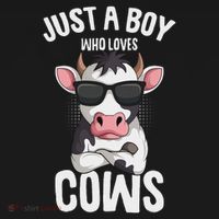 Just A Boy Who Loves Cows Farmer Cow Long Sleeve Shirt thumb 2