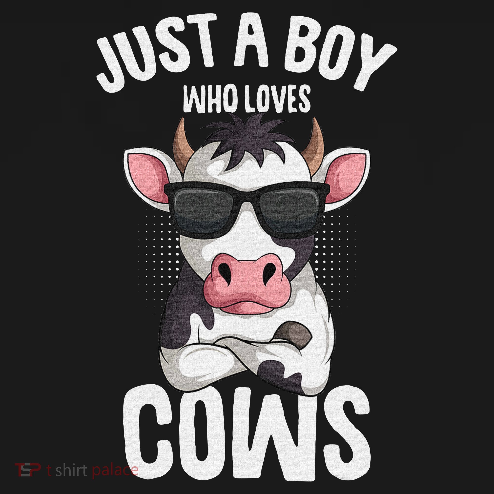 Just A Boy Who Loves Cows Farmer Cow T-Shirt