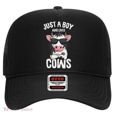 Just A Boy Who Loves Cows Farmer Cow Hat