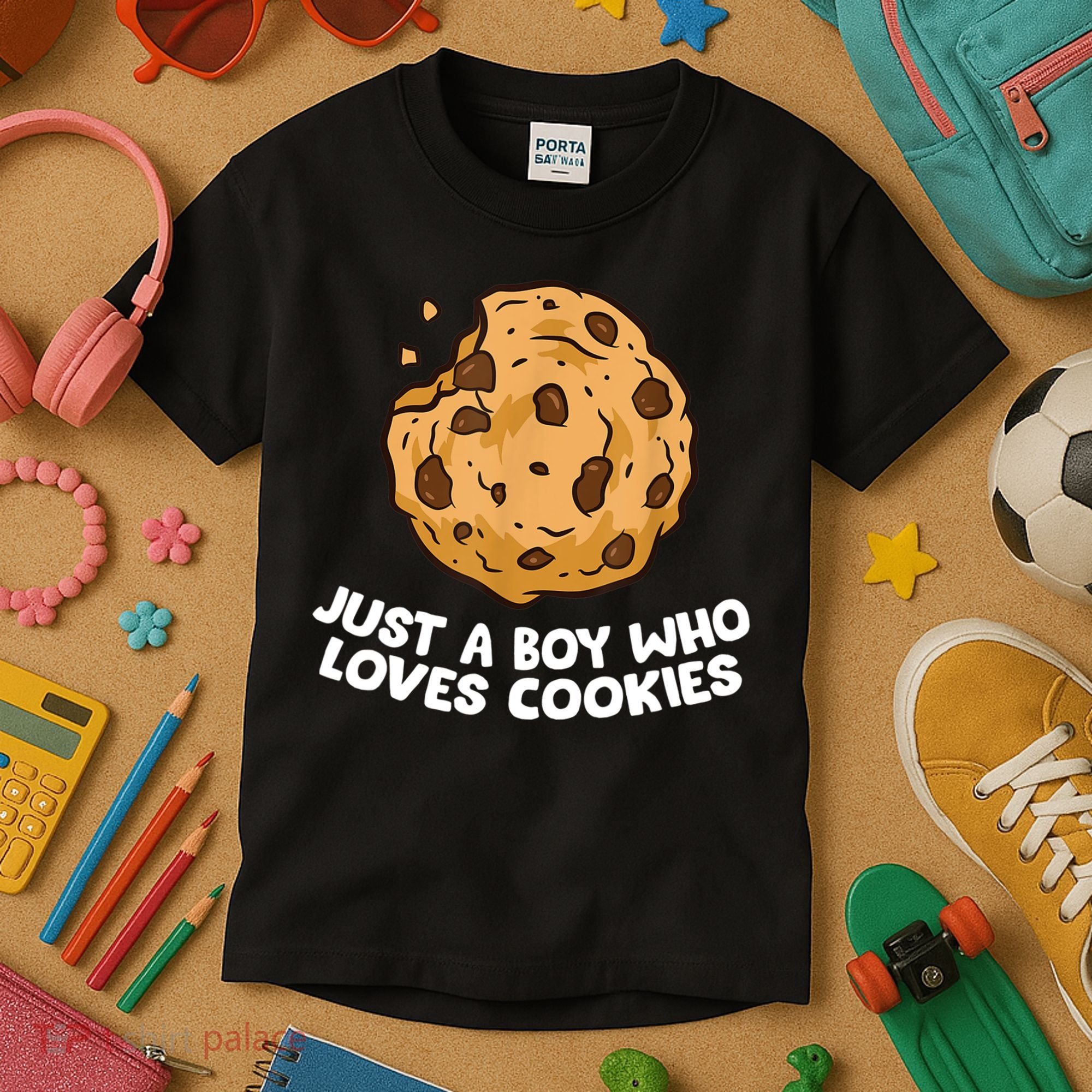 Just A Boy Who Loves Cookies Kids T-Shirt