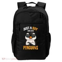 Just A Boy Who Loves Penguins Penguin Backpack thumb 0