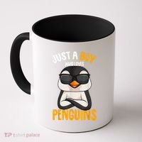 Just A Boy Who Loves Penguins Penguin Coffee Mug thumb 0