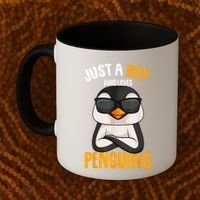 Just A Boy Who Loves Penguins Penguin Coffee Mug thumb 2
