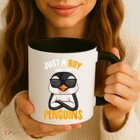 Just A Boy Who Loves Penguins Penguin Coffee Mug thumb 3