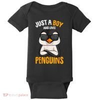 Just A Boy Who Loves Penguins Penguin Baby Bodysuit thumb 0