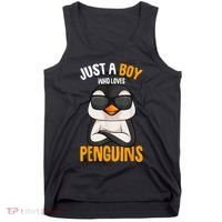 Just A Boy Who Loves Penguins Penguin Tank Top thumb 0