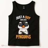 Just A Boy Who Loves Penguins Penguin Tank Top thumb 2