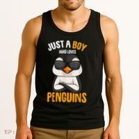 Just A Boy Who Loves Penguins Penguin Tank Top thumb 3