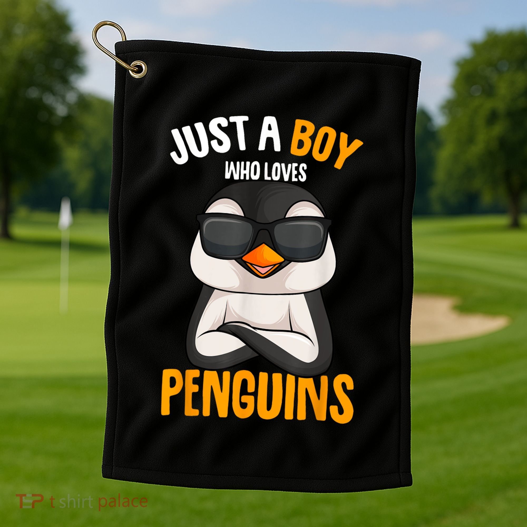 Just A Boy Who Loves Penguins Penguin Golf Towel