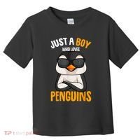 Just A Boy Who Loves Penguins Penguin Toddler T-Shirt thumb 0