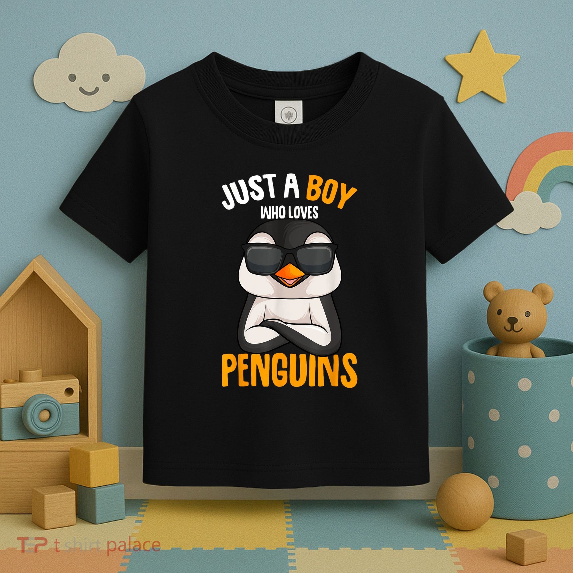 Just A Boy Who Loves Penguins Penguin Toddler T-Shirt