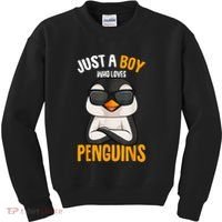 Just A Boy Who Loves Penguins Penguin Kids Sweatshirt thumb 0