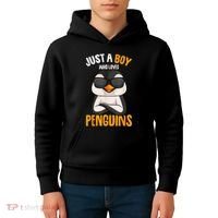 Just A Boy Who Loves Penguins Penguin Kids Hoodie thumb 4