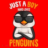 Just A Boy Who Loves Penguins Penguin Santa Hat thumb 1