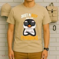 Just A Boy Who Loves Penguins Penguin T-Shirt thumb 6