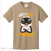 Just A Boy Who Loves Penguins Penguin Kids T-Shirt thumb 0