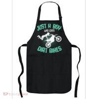 Just A Boy Who Loves Dirt Bikes Motocross Enduro Dirt Biking Apron thumb 0