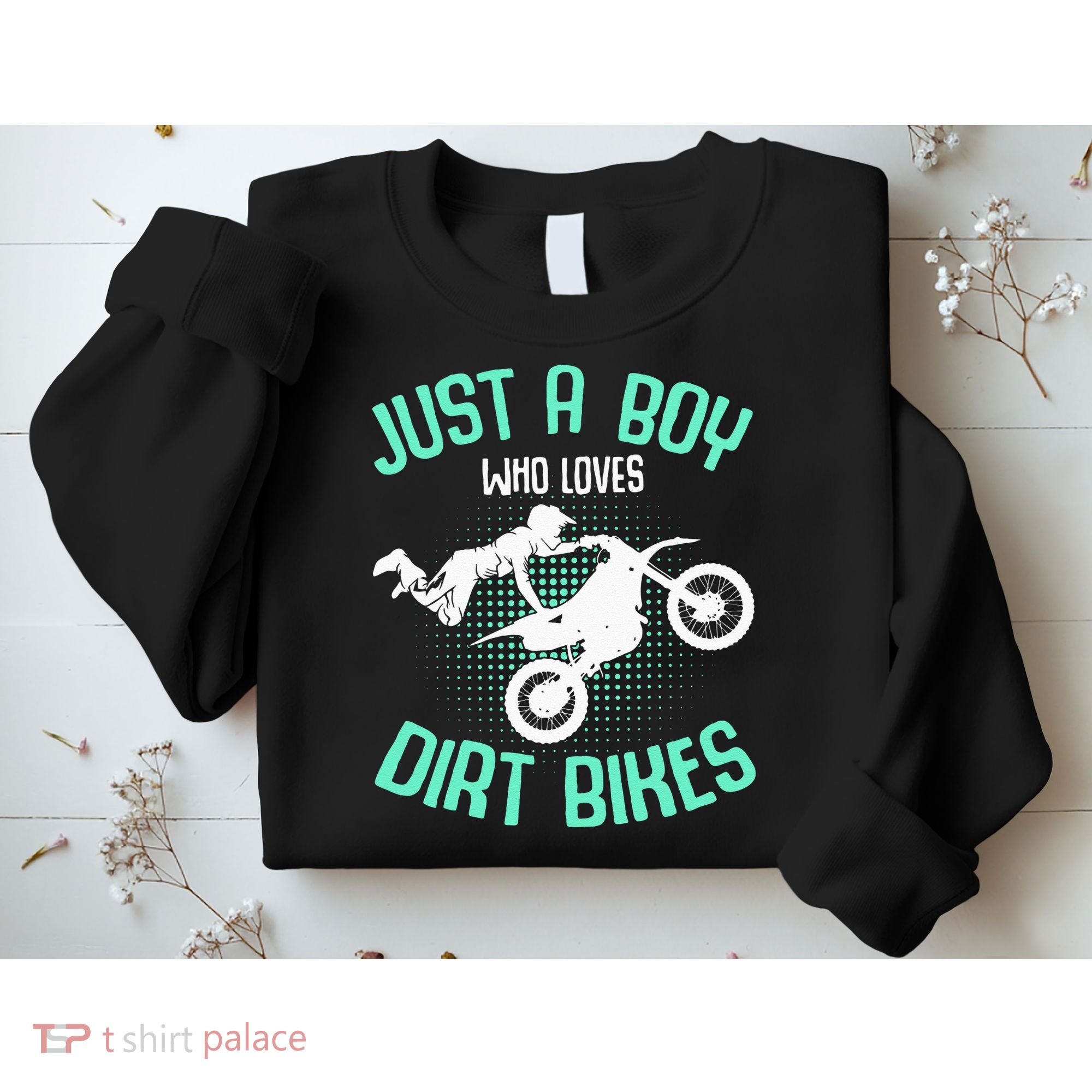 Just A Boy Who Loves Dirt Bikes Motocross Enduro Dirt Biking Sweatshirt