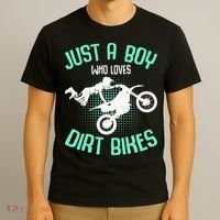 Just A Boy Who Loves Dirt Bikes Motocross Enduro Dirt Biking T-Shirt thumb 3