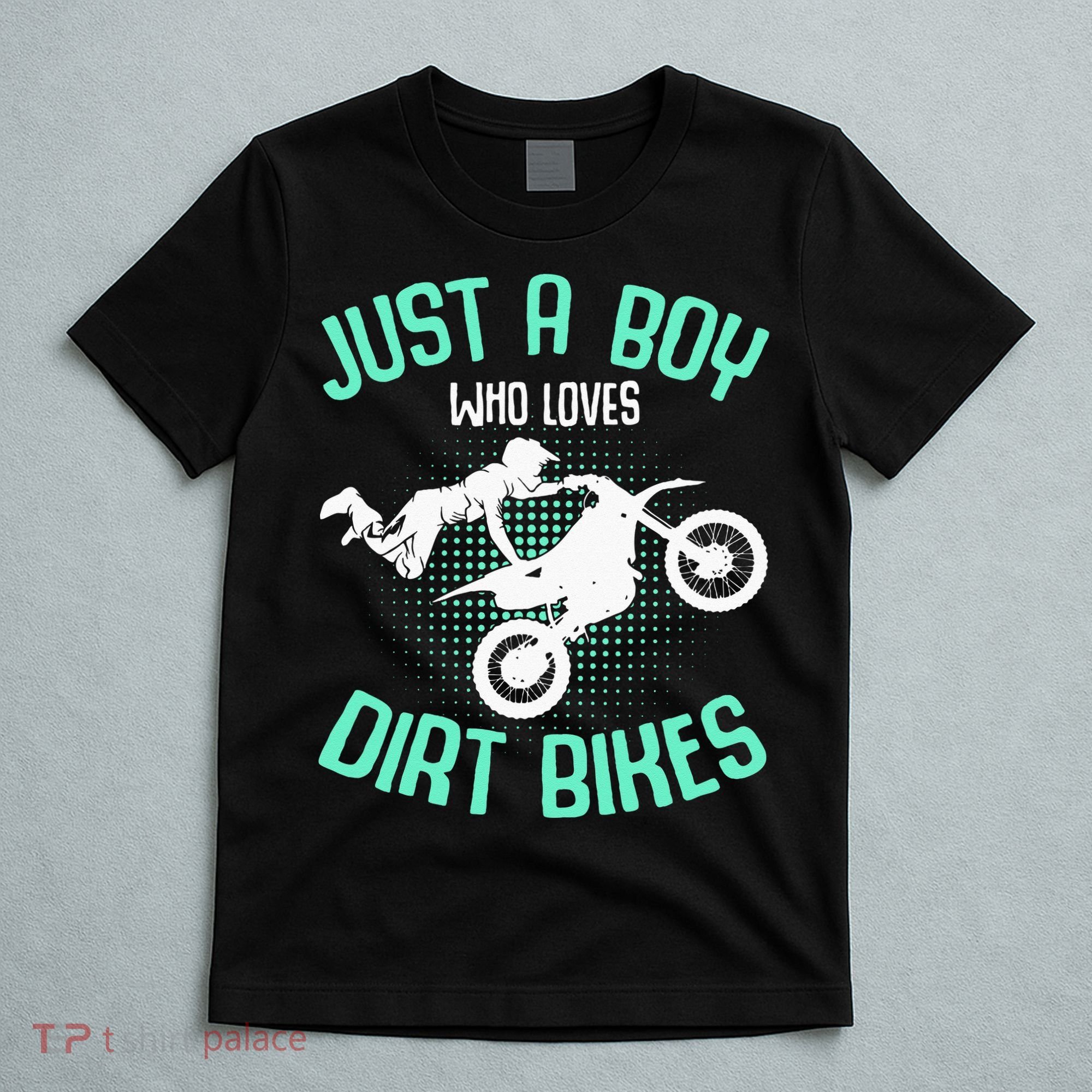 Just A Boy Who Loves Dirt Bikes Motocross Enduro Dirt Biking T-Shirt