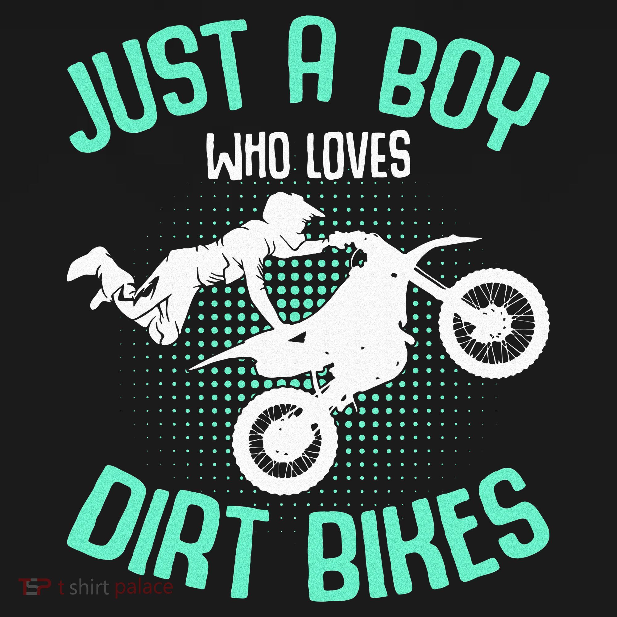 Just A Boy Who Loves Dirt Bikes Motocross Enduro Dirt Biking T-Shirt