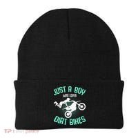Just A Boy Who Loves Dirt Bikes Motocross Enduro Dirt Biking Beanie thumb 0