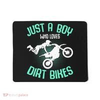 Just A Boy Who Loves Dirt Bikes Motocross Enduro Dirt Biking Mousepad thumb 0