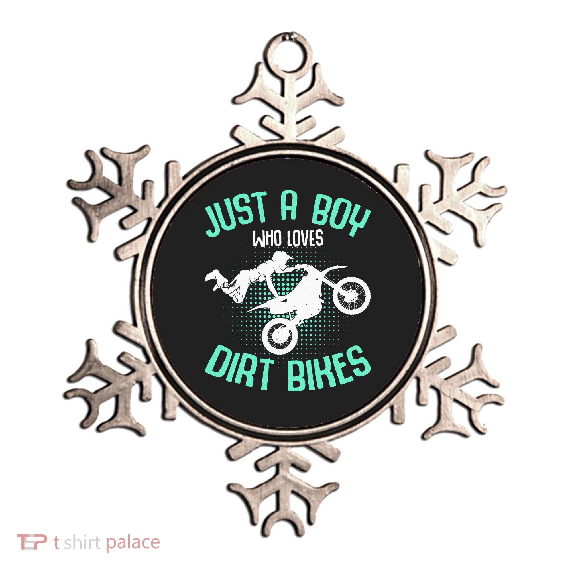 Just A Boy Who Loves Dirt Bikes Motocross Enduro Dirt Biking Ornament