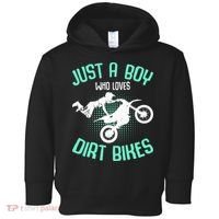 Just A Boy Who Loves Dirt Bikes Motocross Enduro Dirt Biking Toddler Hoodie thumb 0