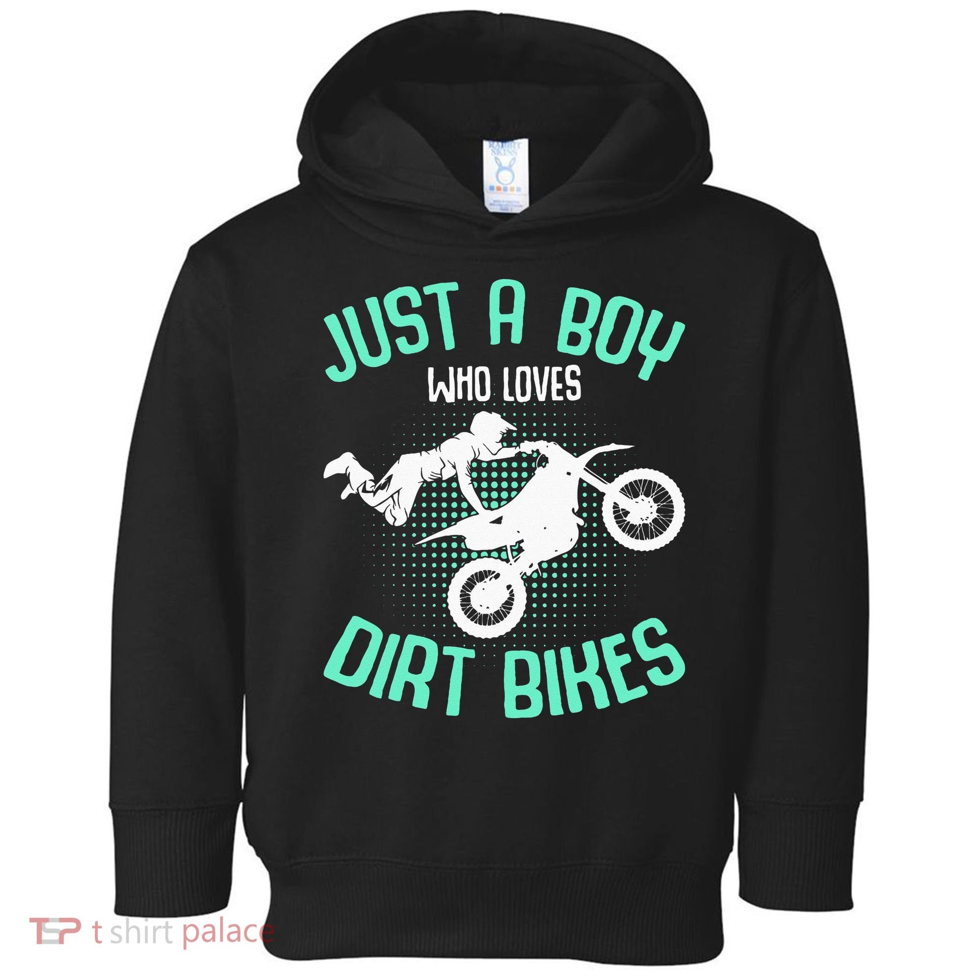 Just A Boy Who Loves Dirt Bikes Motocross Enduro Dirt Biking Toddler Hoodie