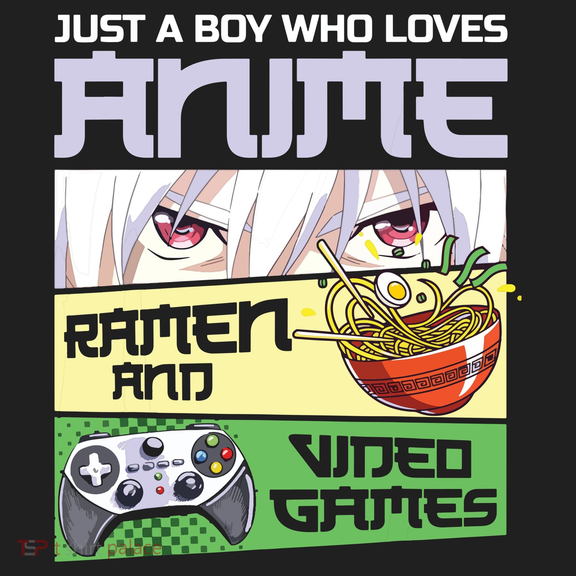 Just A Boy Who Loves Anime Ramen And Video Games Gaming Women's Sweatshirt